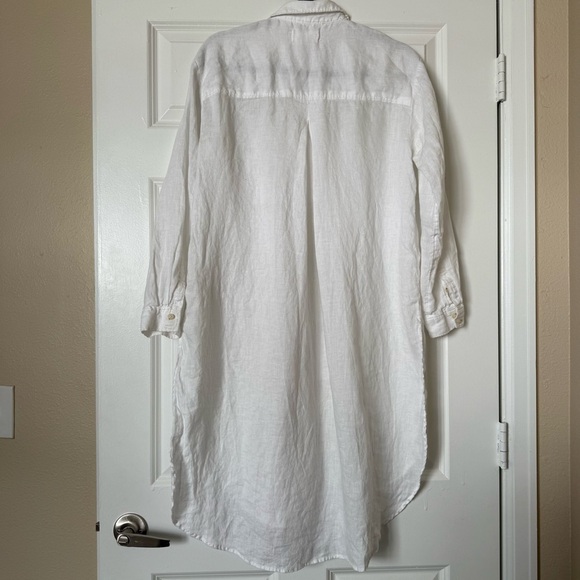 By Anthropologie Button Down Linen Tunic Shirt Size XS - Picture 5 of 13